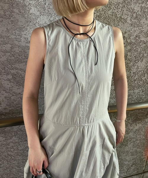LIENCOEUR（リアンクール）の「スリムコクーンワンピース（ワンピース・レディース・ライトグレー/ブラック・FREE）」の12枚目の写真