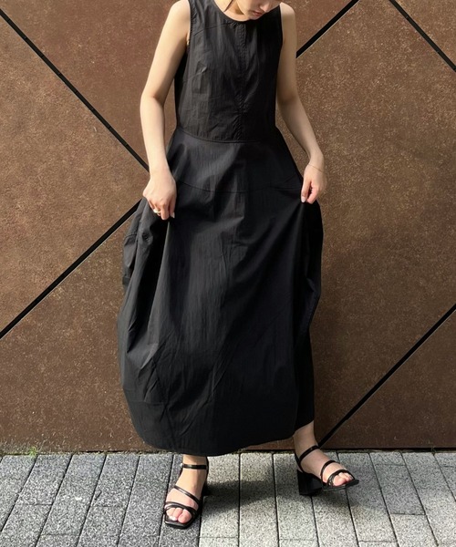 LIENCOEUR（リアンクール）の「スリムコクーンワンピース（ワンピース・レディース・ライトグレー/ブラック・FREE）」の22枚目の写真