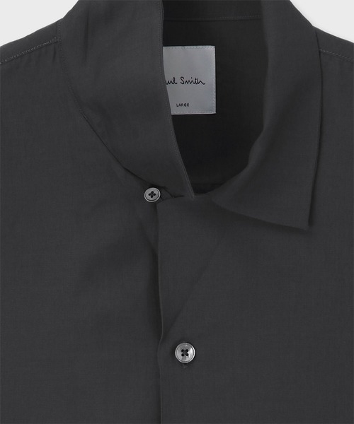 Paul Smith(ポールスミス)の「"Cropped Logo" ソリッド オープンカラーシャツ / 153312 905U(シャツ/ブラウス・メンズ・ブラック/ブルー/ダークグレー・SMALL/MEDIUM/LARGE/X-LARGE/XX-LARGE)」の4枚目の写真
