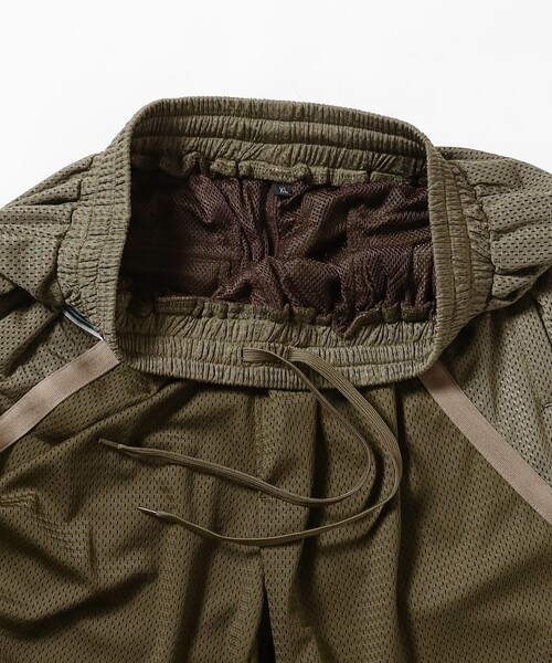 BEAMS T（ビームスティー）の「WHIMSY SOCKS / BASKET MESH SHORT（その他パンツ・メンズ・オリーブ・M/XL/L）」の7枚目の写真