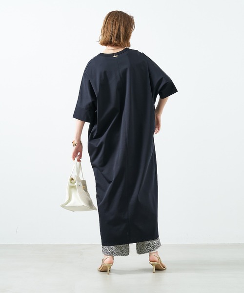 ⭐︎未使用⭐︎ＺE RＯ＋MARIACORNEJO黒のVネックコクーンワンピース 50%off]UVカット/接触冷感-Vネックコクーンワンピース