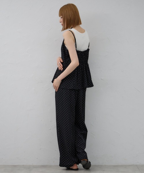 マメクロゴウチ　キャミソール　ビスチェ　コットン　ブラック レディース】Floral Quilted Silk Bustier | Mame Kurogouchi