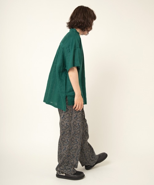 RNA-N（アールエヌエーエヌ）の「B2909 リネンスモールカラーシャーリングシャツ（シャツ/ブラウス・レディース・グリーン/ブラック/オフホワイト・FREE）」の10枚目の写真