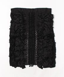 crinkle crinkle crinkle | 【crinkle crinkle crinkle（クリンクルクリンクルクリンクル）】frill rayon shantung apron skirt / エプロンスカート(スカート)