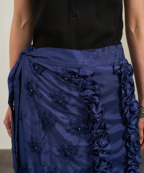 クリンクルクリンクルクリンクル frill apron skirt SALON adam et rope'｜【crinkle crinkle crinkle(クリンクル