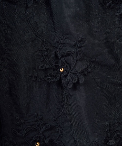 crinkle crinkle crinkle(クリンクルクリンクルクリンクル)の「【crinkle crinkle crinkle(クリンクルクリンクルクリンクル)】frill rayon shantung apron skirt / エプロンスカート(スカート・レディース・ブルー系その他/ブラック・FREE)」の17枚目の写真