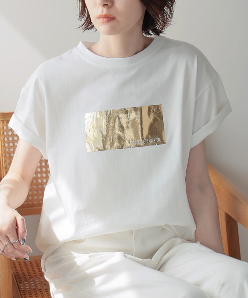 セール】箔プリントTシャツ（Tシャツ/カットソー）｜each