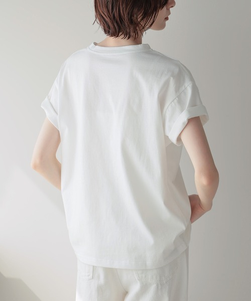 each（イーチ）の「箔プリントTシャツ（Tシャツ/カットソー・レディース・ホワイト×シルバー/ブラック/ホワイト/ブラック×シルバー・FREE）」の9枚目の写真