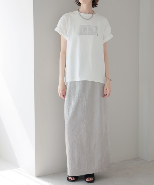 each（イーチ）の「箔プリントTシャツ（Tシャツ/カットソー・レディース・ホワイト×シルバー/ブラック/ホワイト/ブラック×シルバー・FREE）」の17枚目の写真