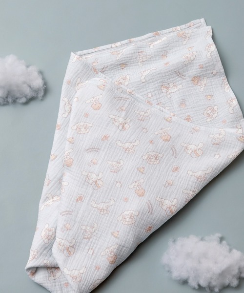 panpantutu（パンパンチュチュ）の「ガーゼおくるみ3点セット【サンリオキャラクターズ/シナモロール】（おくるみ・キッズ・ベージュ/ライトブルー・FREE）」の12枚目の写真