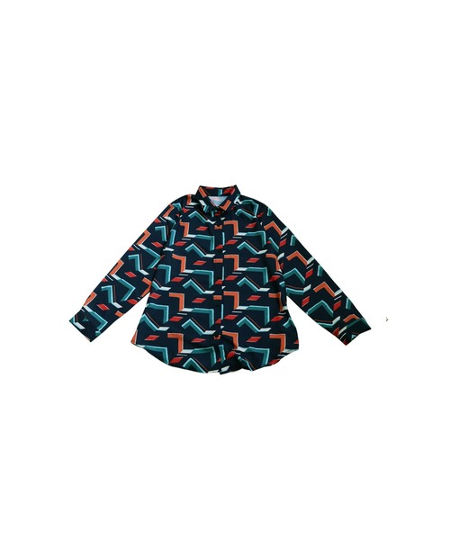 antiqua（アンティカ）の「幾何学柄シャツ（シャツ/ブラウス・レディース・ホワイト/ネイビー・ONESIZE）」の14枚目の写真