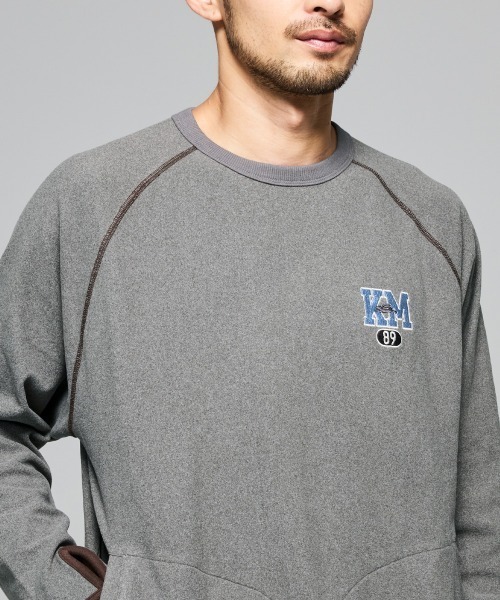 KRIFF MAYER（クリフメイヤー）の「【ストレッチ】もちのびデザインロンT（Tシャツ/カットソー・メンズ・ブラック/カラフル/グレー/ナチュラル・X-LARGE/LARGE/MEDIUM）」の16枚目の写真