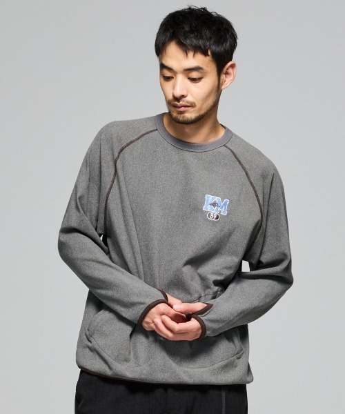 KRIFF MAYER（クリフメイヤー）の「【ストレッチ】もちのびデザインロンT（Tシャツ/カットソー・メンズ・ブラック/カラフル/グレー/ナチュラル・X-LARGE/LARGE/MEDIUM）」の17枚目の写真