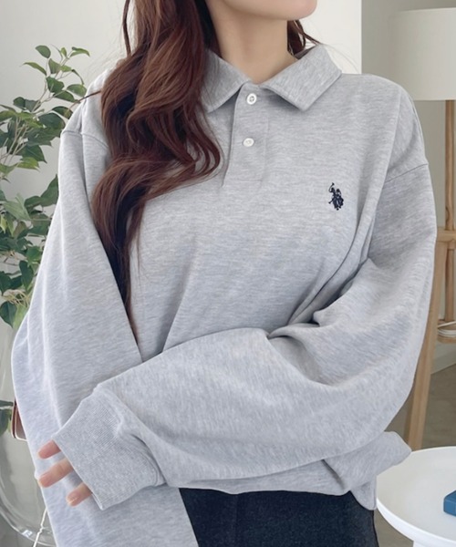 U.S. POLO ASSN.(ユーエスポロアッスン)の「【U.S. POLO ASSN】ポロスウェット(スウェット・レディース・オートミール/ブラック/アイボリー/ブルーグレー・M/L)」の12枚目の写真