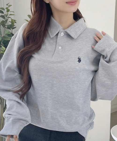 U.S. POLO ASSN.(ユーエスポロアッスン)の「【U.S. POLO ASSN】ポロスウェット(スウェット・レディース・オートミール/ブラック/アイボリー/ブルーグレー・M/L)」の13枚目の写真