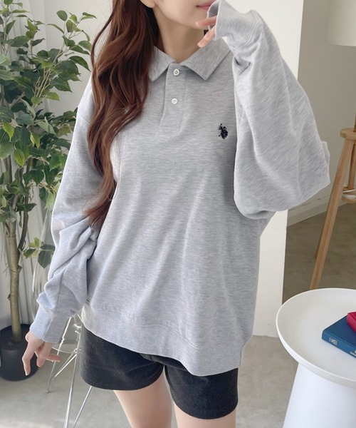 U.S. POLO ASSN.(ユーエスポロアッスン)の「【U.S. POLO ASSN】ポロスウェット(スウェット・レディース・オートミール/ブラック/アイボリー/ブルーグレー・M/L)」の16枚目の写真
