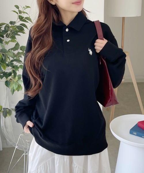U.S. POLO ASSN.(ユーエスポロアッスン)の「【U.S. POLO ASSN】ポロスウェット(スウェット・レディース・オートミール/ブラック/アイボリー/ブルーグレー・M/L)」の20枚目の写真