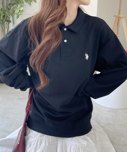 U.S. POLO ASSN.(ユーエスポロアッスン)の「【U.S. POLO ASSN】ポロスウェット(スウェット・レディース・オートミール/ブラック/アイボリー/ブルーグレー・M/L)」の21枚目の写真