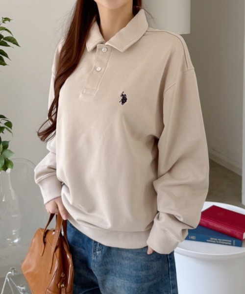 U.S. POLO ASSN.(ユーエスポロアッスン)の「【U.S. POLO ASSN】ポロスウェット(スウェット・レディース・オートミール/ブラック/アイボリー/ブルーグレー・M/L)」の17枚目の写真