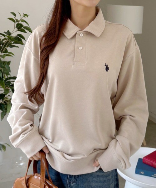 U.S. POLO ASSN.(ユーエスポロアッスン)の「【U.S. POLO ASSN】ポロスウェット(スウェット・レディース・オートミール/ブラック/アイボリー/ブルーグレー・M/L)」の18枚目の写真