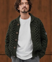 mcg3668-【HIMALAYAN CLIMBERS HAND-KNIT別注】手編みショールカーディガン