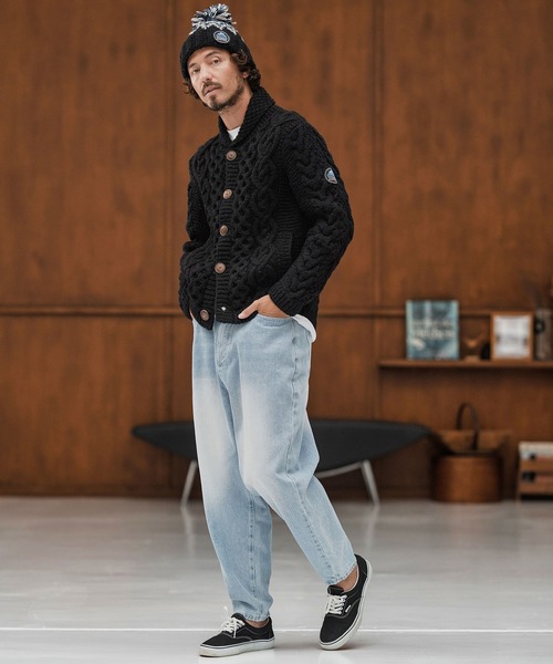 CAMBIO（カンビオ）の「mcg3668-【HIMALAYAN CLIMBERS HAND-KNIT別注】手編みショールカーディガン（カーディガン/ボレロ・メンズ・ネイビー系/セージグリーン/オリーブ/ブラック/コバルトブルー/レッド/コーラルピンク/ホワイト系その他・M/L/XL）」の14枚目の写真