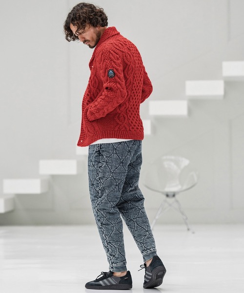 CAMBIO（カンビオ）の「mcg3668-【HIMALAYAN CLIMBERS HAND-KNIT別注】手編みショールカーディガン（カーディガン/ボレロ・メンズ・ネイビー系/セージグリーン/オリーブ/ブラック/コバルトブルー/レッド/コーラルピンク/ホワイト系その他・M/L/XL）」の18枚目の写真