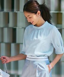 Sunauna | 【きれいめ／定番シルエット】スタンドネックブラウス(シャツ/ブラウス)