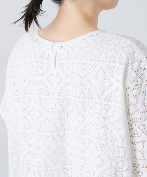 かぐれ（カグレ）の「コットンレースポンチョプルオーバー（Tシャツ/カットソー・レディース・オフホワイト/ブラック・FREE）」の14枚目の写真