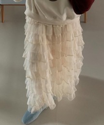 ティアードフリルロングスカート