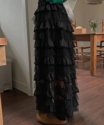 ティアードフリルロングスカート