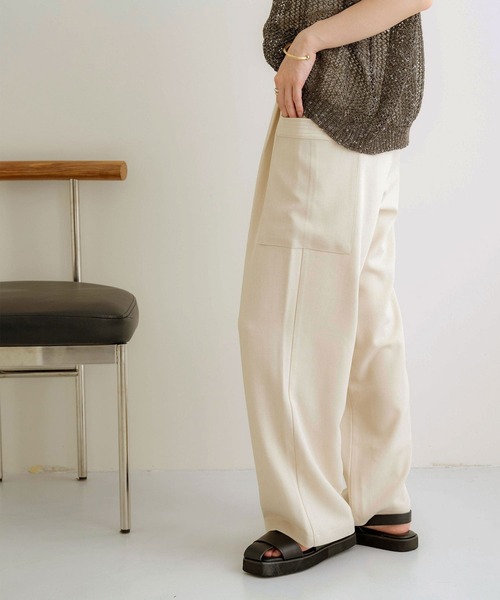 NOAHL(ノアル)の「【NOAHL】《mayoさんコラボ》ツイルカーゴイージーパンツ(カーゴパンツ・レディース・カーキ/グレイッシュベージュ/キナリ/グレー・M/S/L)」の17枚目の写真