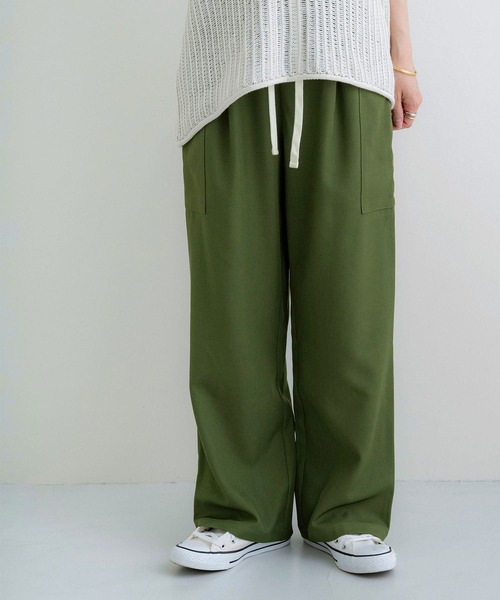 NOAHL(ノアル)の「【NOAHL】《mayoさんコラボ》ツイルカーゴイージーパンツ(カーゴパンツ・レディース・カーキ/グレイッシュベージュ/キナリ/グレー・M/S/L)」の8枚目の写真