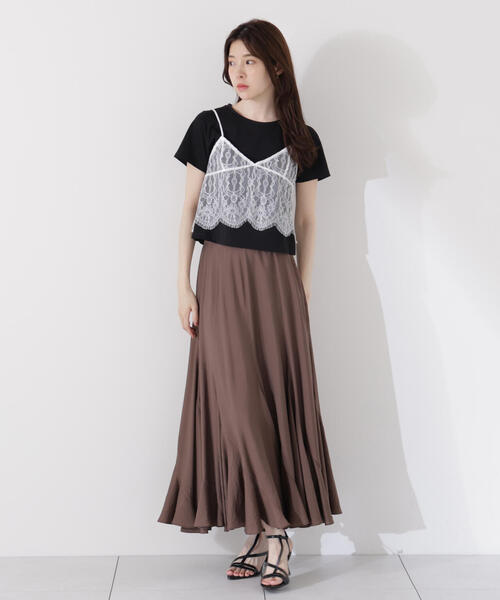 PROPORTION BODY DRESSING（プロポーションボディドレッシング）の「レースキャミセットカットソー / 1215260801（Tシャツ/カットソー・レディース・ブラウン系その他/ブラック/ダークグレー・FREE）」の20枚目の写真
