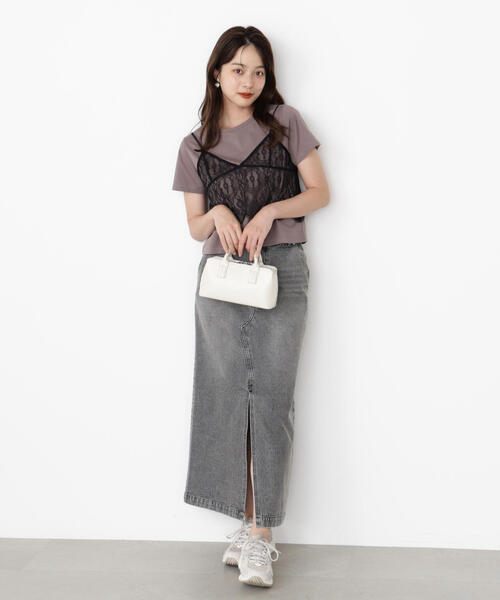 PROPORTION BODY DRESSING（プロポーションボディドレッシング）の「レースキャミセットカットソー / 1215260801（Tシャツ/カットソー・レディース・ブラウン系その他/ブラック/ダークグレー・FREE）」の14枚目の写真