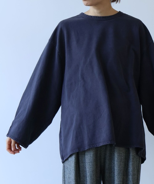 yuni(ユニ )の「コットン/キュプラ inray product dye プルオーバー(Tシャツ/カットソー・レディース・ホワイト/チャコールグレー/ブラウン/カーキ・FREE)」の16枚目の写真