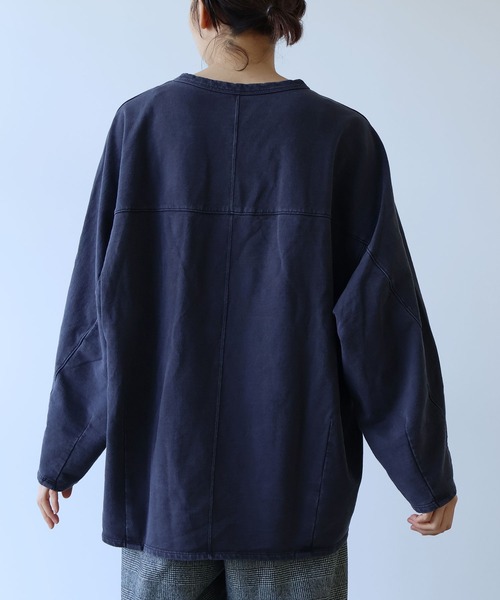 yuni(ユニ )の「コットン/キュプラ inray product dye プルオーバー(Tシャツ/カットソー・レディース・ホワイト/チャコールグレー/ブラウン/カーキ・FREE)」の17枚目の写真