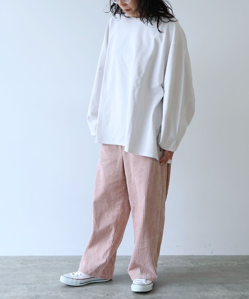 yuni(ユニ )の「コットン/キュプラ inray product dye プルオーバー(Tシャツ/カットソー・レディース・ホワイト/チャコールグレー/ブラウン/カーキ・FREE)」の19枚目の写真