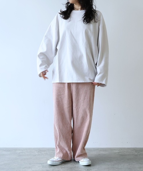 yuni(ユニ )の「コットン/キュプラ inray product dye プルオーバー(Tシャツ/カットソー・レディース・ホワイト/チャコールグレー/ブラウン/カーキ・FREE)」の18枚目の写真