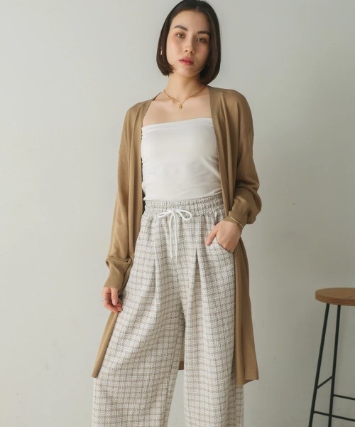 Bou Jeloud（ブージュルード）の「【接触冷感／UVカット】UVサラサラロングニットカーディガン（カーディガン/ボレロ・レディース・ブラック/ブルー/ベージュ・FREE）」の22枚目の写真