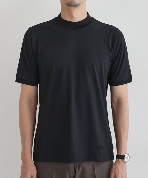 TAKEO KIKUCHI（タケオキクチ）の「【COOL CITY WEAR】インドライ天竺モックネック プルオーバー /吸汗速乾（Tシャツ/カットソー・メンズ・ブラック/ホワイト・02/03/04）」の7枚目の写真