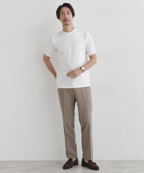 TAKEO KIKUCHI（タケオキクチ）の「【COOL CITY WEAR】インドライ天竺モックネック プルオーバー /吸汗速乾（Tシャツ/カットソー・メンズ・ブラック/ホワイト・02/03/04）」の16枚目の写真
