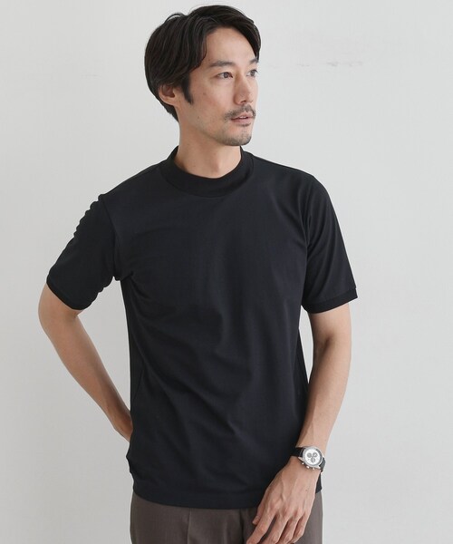 TAKEO KIKUCHI（タケオキクチ）の「【COOL CITY WEAR】インドライ天竺モックネック プルオーバー /吸汗速乾（Tシャツ/カットソー・メンズ・ブラック/ホワイト・02/03/04）」の22枚目の写真