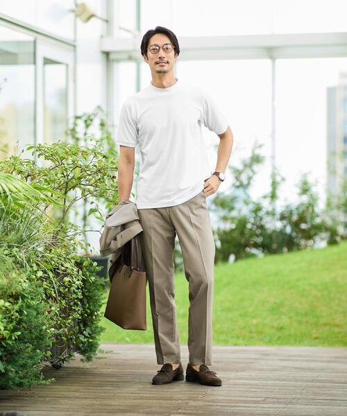 TAKEO KIKUCHI（タケオキクチ）の「【COOL CITY WEAR】インドライ天竺モックネック プルオーバー /吸汗速乾（Tシャツ/カットソー・メンズ・ブラック/ホワイト・02/03/04）」の5枚目の写真