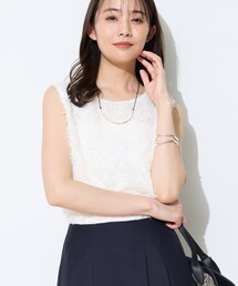 シャツ/ブラウス ジレ ベスト チュニック」に該当するトップス（袖なし