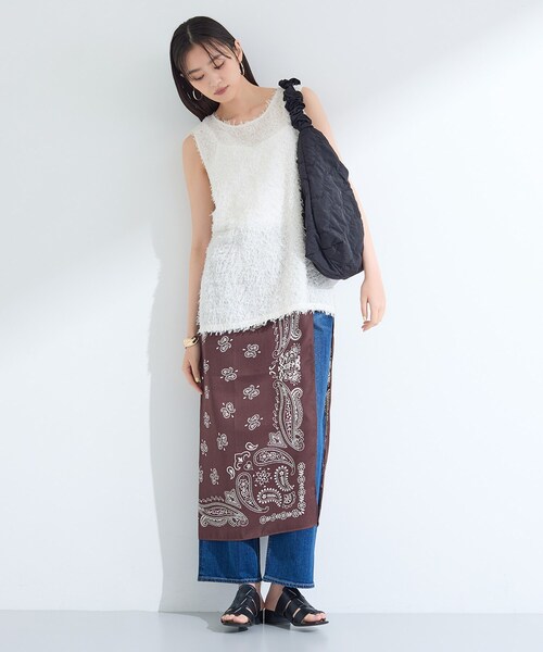 INDIVI(インディヴィ)の「【インナーとしても活躍!】フリンジジャカードチュニック(シャツ/ブラウス・レディース・ダークグレー/オフホワイト・38/34/15 /13/05)」の17枚目の写真