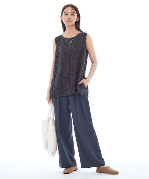 INDIVI(インディヴィ)の「【インナーとしても活躍!】フリンジジャカードチュニック(シャツ/ブラウス・レディース・ダークグレー/オフホワイト・38/34/15 /13/05)」の21枚目の写真