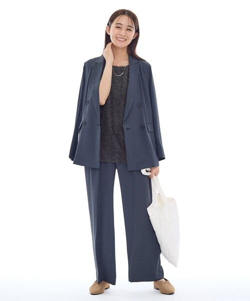 INDIVI(インディヴィ)の「【インナーとしても活躍!】フリンジジャカードチュニック(シャツ/ブラウス・レディース・ダークグレー/オフホワイト・38/34/15 /13/05)」の3枚目の写真