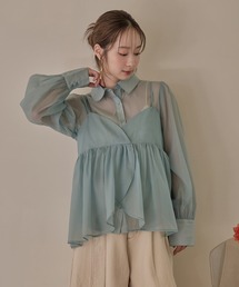 マイディール sheer back ribbon tops x cami set マイディール sheer back ribbon tops x cami set - メルカリ