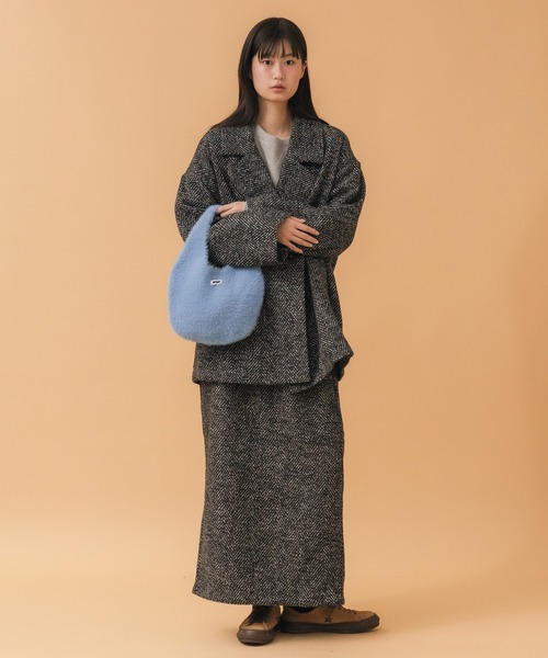 HEILIS(ヘイリス)の「ヘリンボーンダブルテーラーJK / ブラック ブラウン 韓国 シンプル カジュアル ジャケット アウター 冬服 秋服 ノームコア ヘリンボーン トラッド(テーラードジャケット・レディース・ブラック/ブラウン・FREE)」の22枚目の写真